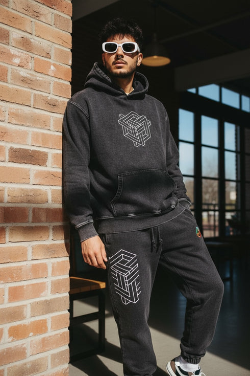 Existential - Snow Wash Hand-Frayed Heavyweight  Hoodie